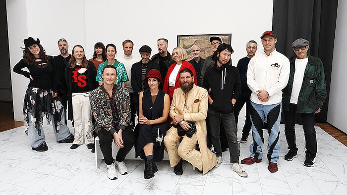 Ekaterina Degot, director and chief curator steirischer herbst, die curators David Riff andPieternel Vermoortel and the artists of the exhibition "Horror Patriae"