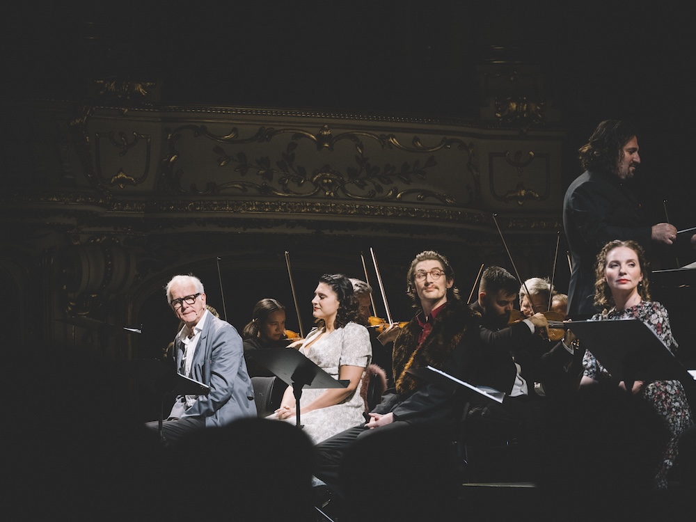 Fotocredit: Harald Schmidt, Corina Koller, Will Frost, Mikahail Agrest, Katharina Melnikova. (Fotocredit: Ingo Pertramer) Harald Schmidt, Corina Koller, Will Frost, Mikahail Agrest, Katharina Melnikova