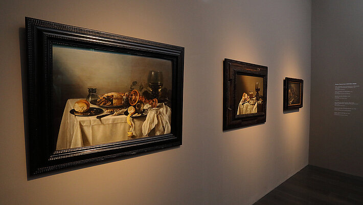 Drei Stillleben des bedeutenden Haarlemer Malers Pieter Claesz.